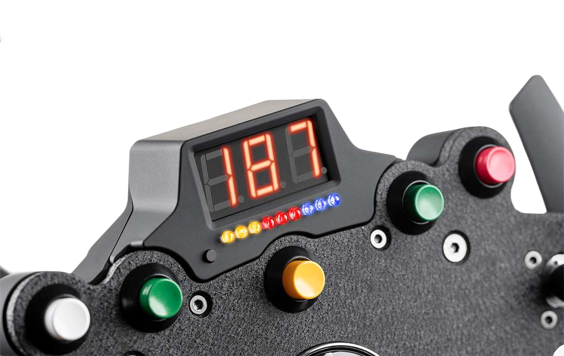 Nine RevLEDs and three-digit display on the Fanatec BMW M3 GT2 V2